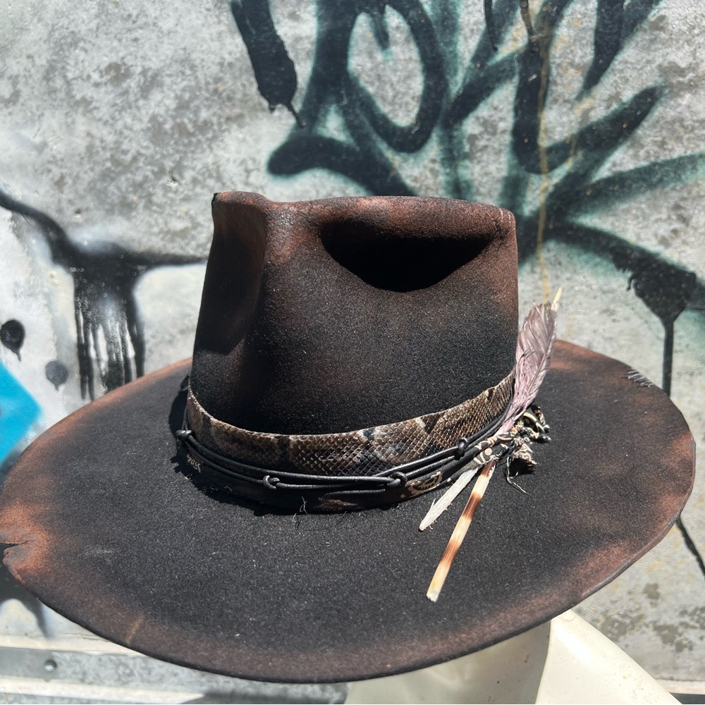 AFTER MIDNIGHT Custom Burned Dynafelt Hat - Picture 7 of 11